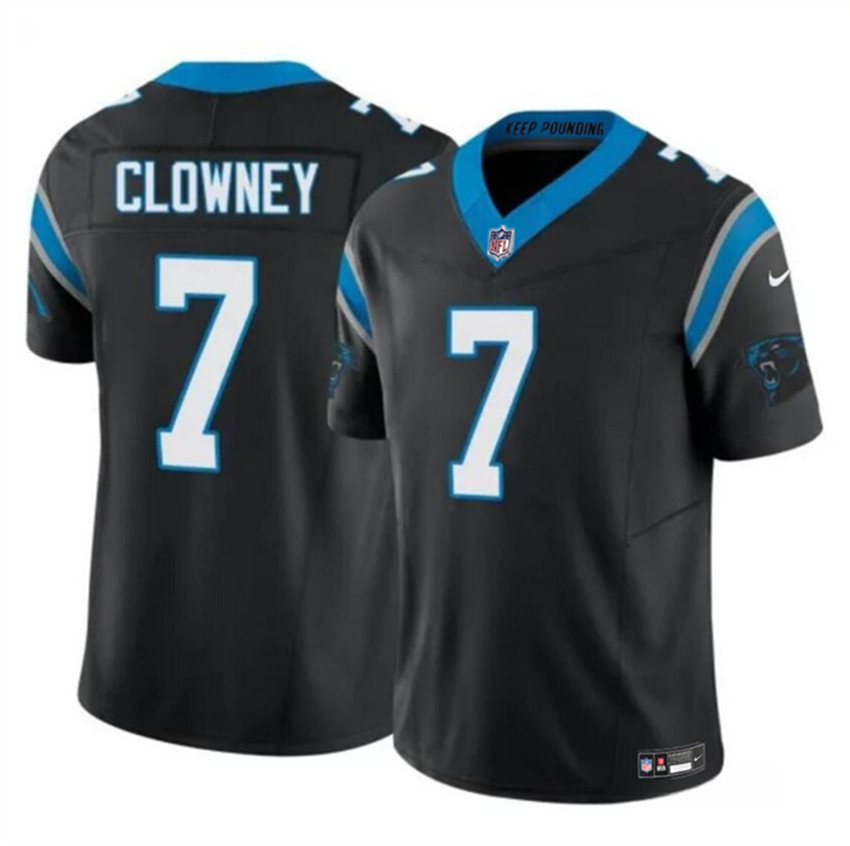 Youth Black Carolina Panthers #7 Jadeveon Clowney 2024 F.U.S.E Vapor Untouchable Limited Stitched Jersey